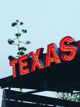 Bedford, Texas skyline at dusk