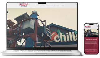 Laptop and phone mockup of the Federal Heath Sign Company website.